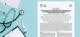 Page couverture des Lignes directrices 2021 de la Société Canadienne de Cardiologie pour la prise en charge de la dyslipidémie pour la prévention des maladies cardiovasculaires chez les adultes